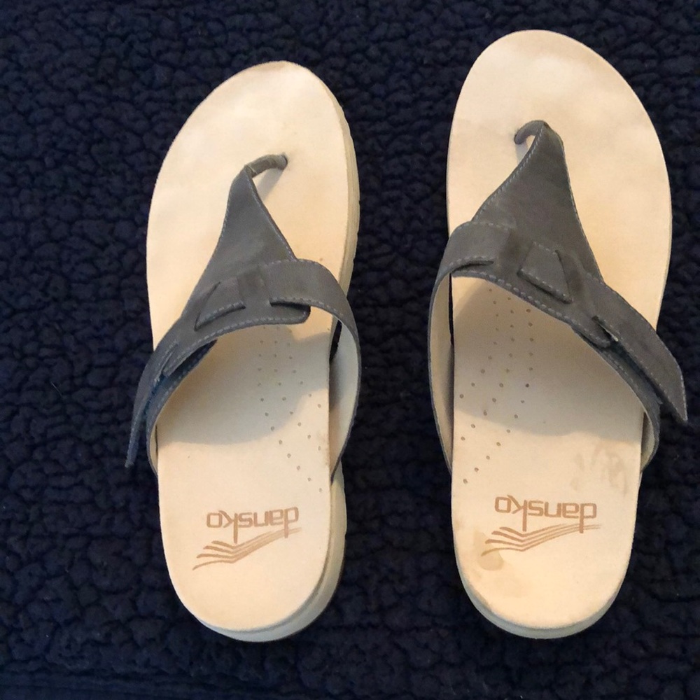 Dansko womens sandal denim blue